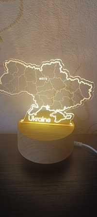 Нічник 3D з USB кабелем