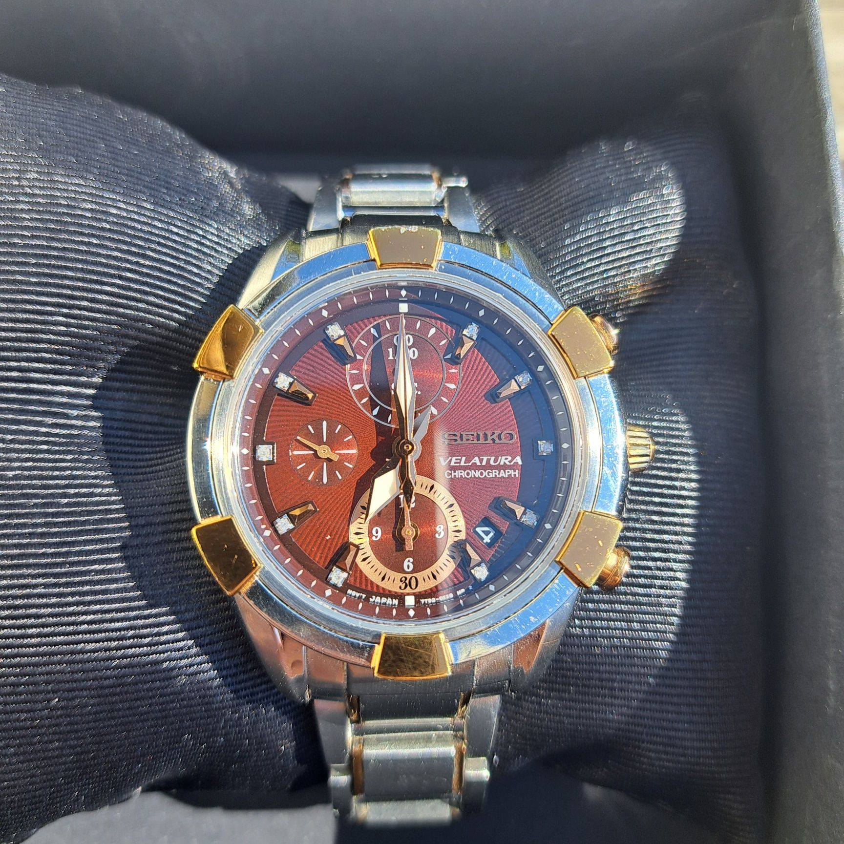 Seiko velatura chronograph diamonds, sndw12p1