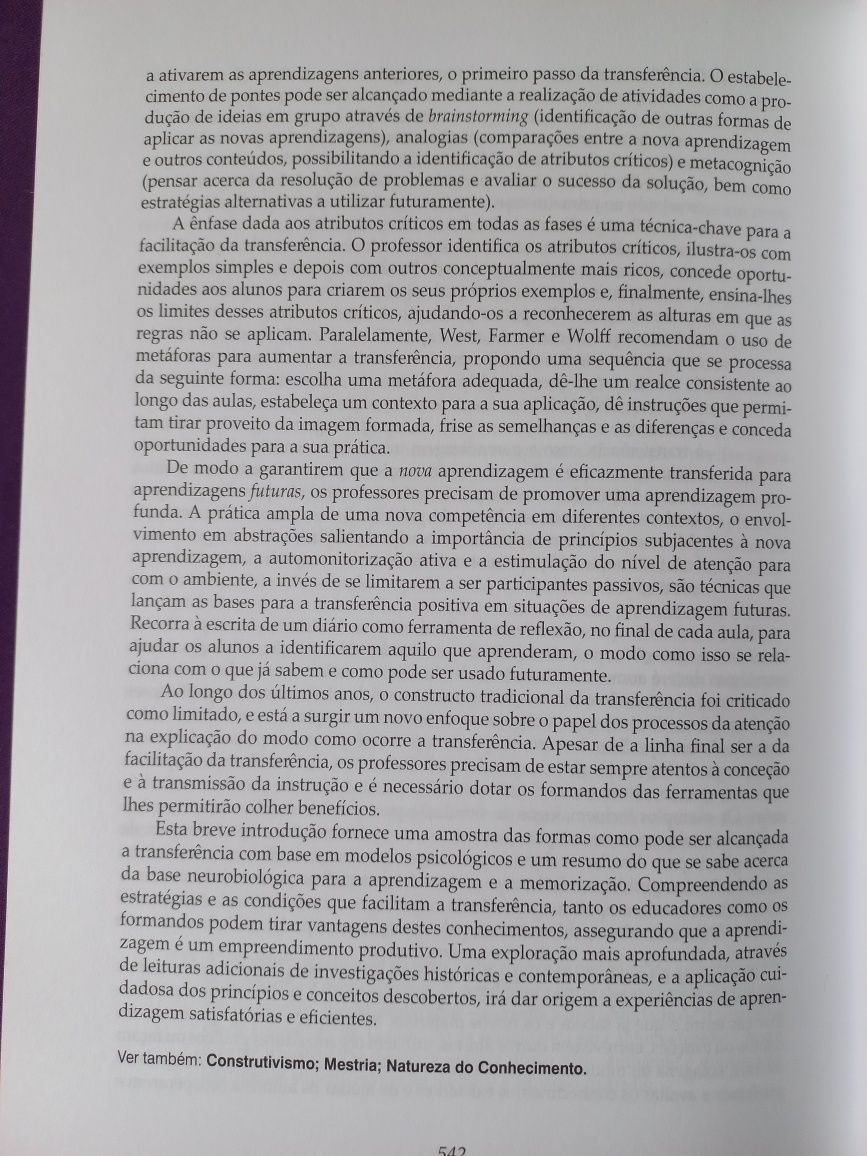 A Aprendizagem e o Cérebro de Sheryl Feinstein