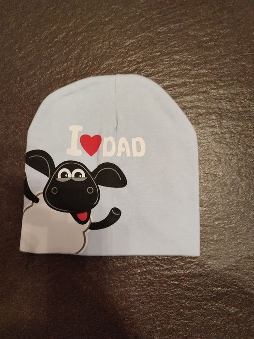 czapka wiosna z napisem J love dad 68-98