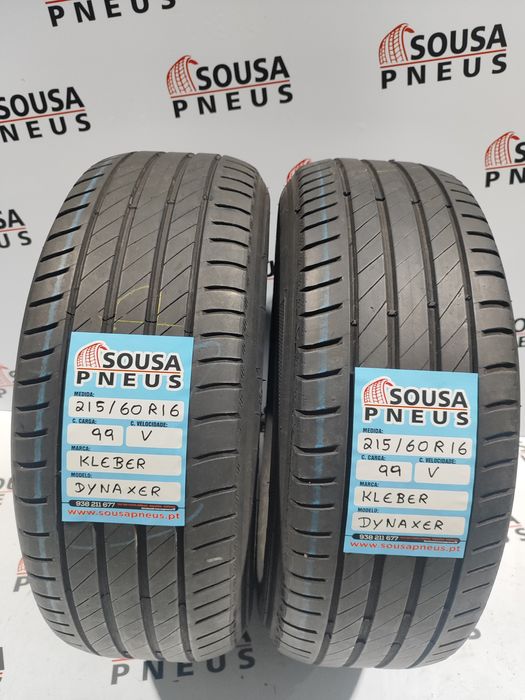 2 pneus semi novos 215-60R16 Kleber - Oferta dos Portes