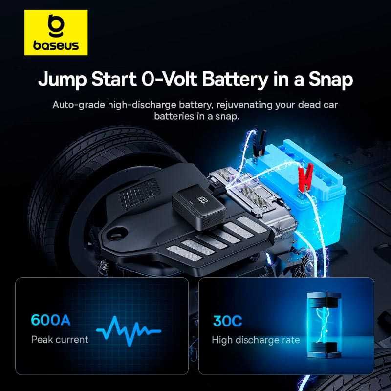 Бустер насос Baseus Super Energy Series 4-in-1 Car Jump Starter 600A