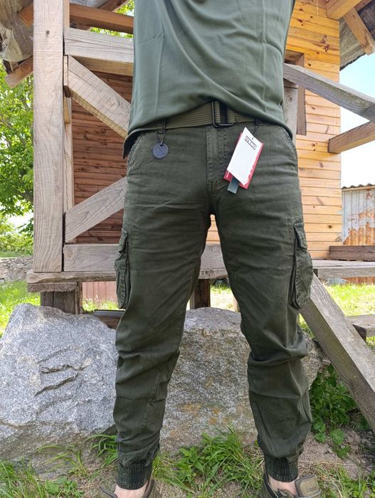 Штани на манжетах чоловічі джогери iteno олива чорні сірі сині...