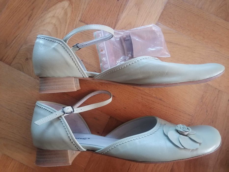 Czółenka letnie rozm 43 Bernardi jasna zieleń