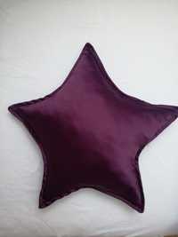 Poduszka gwiazdka handmade fiolet