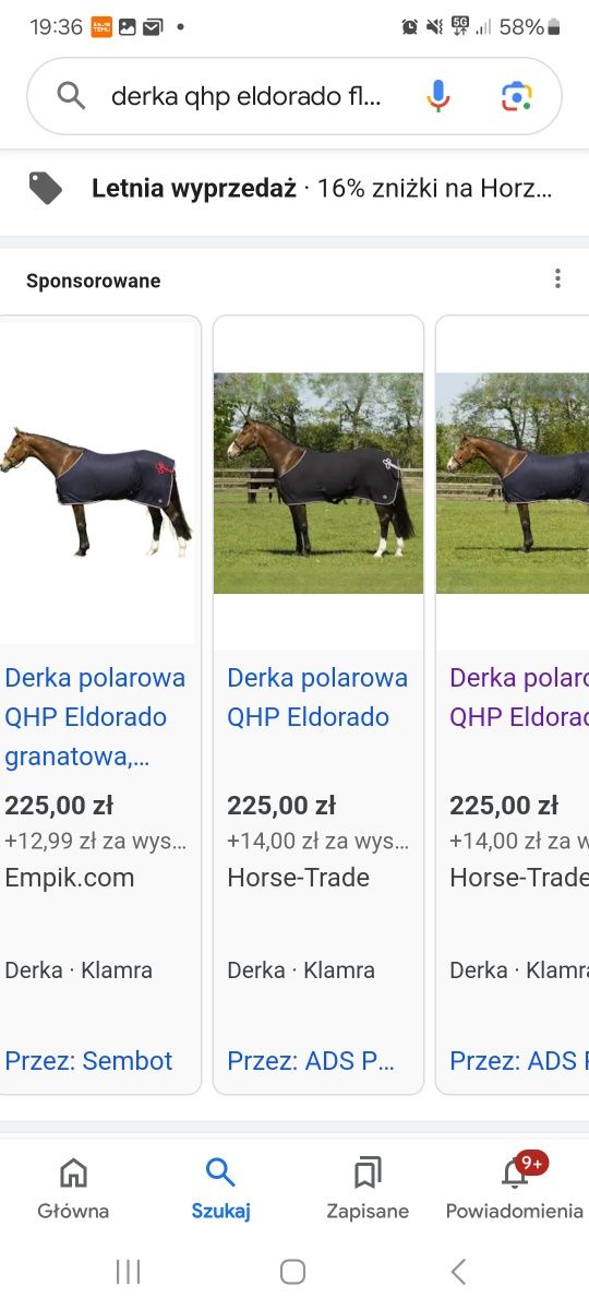 Derka polarowa zielona 155 cm