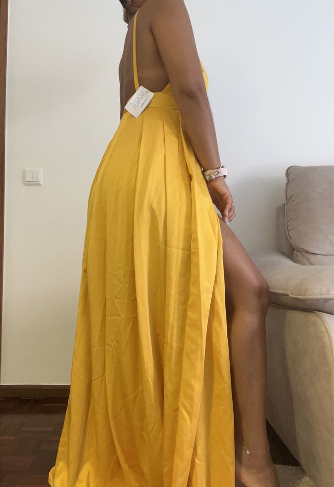 Vestido Longo Amarelo