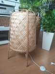 Lampa podłogowa Ikea KNIXHULT bambusowa ratan