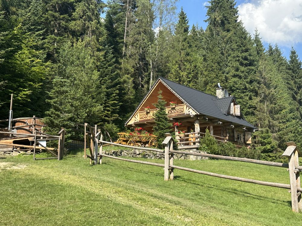 Domek w górach leśna bacówka, gorąca balia, ruska bania, domek w lesie