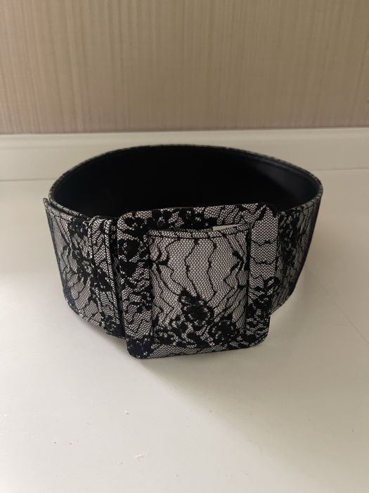 Пояс Alessandro Dell’Acqua натуральная кожа обтянута кружевом