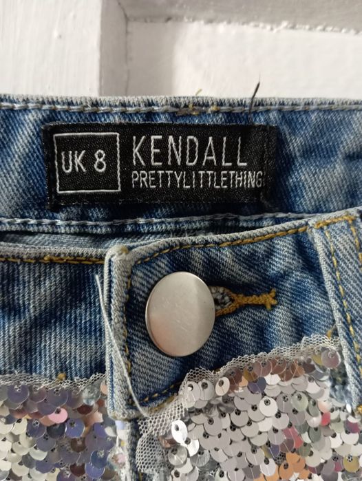 Spodnie jeans dżinsy Kendall z dziurami
