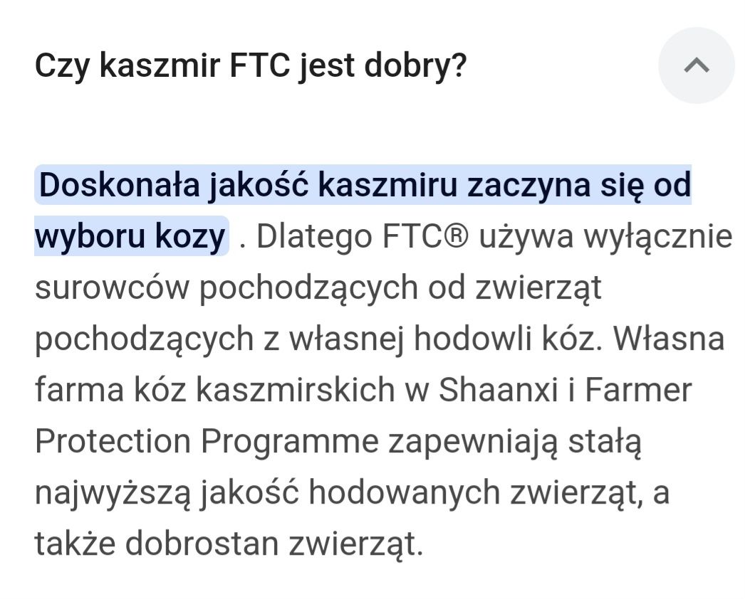 Ftc _ sweterek 100 % kaszmir M