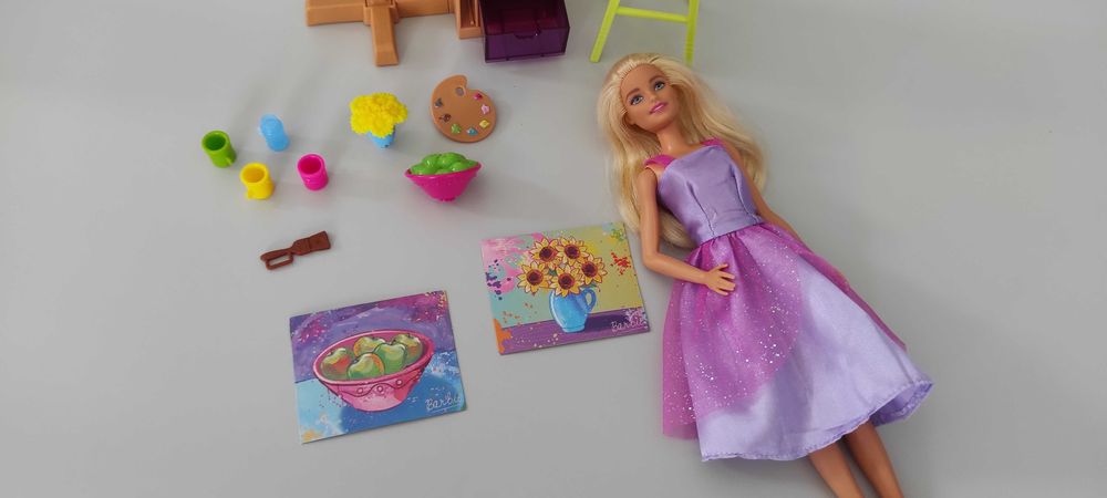 mattel lalka barbie pracownia artystyczna artystka malarka jak nowa