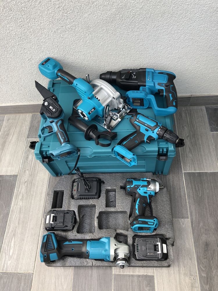 Makita набір 6в1 макита Шуруповерт Болгарка Міні пила Перфоратор