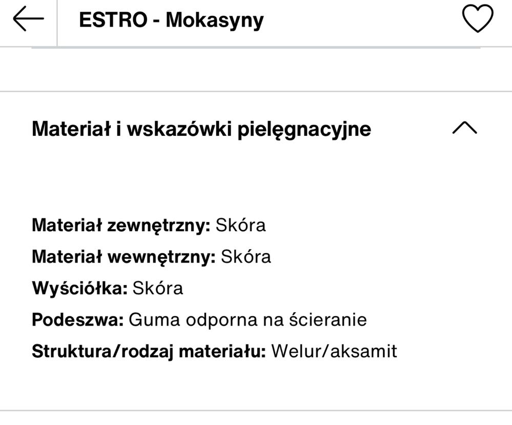 Nowe mokasyny Estro