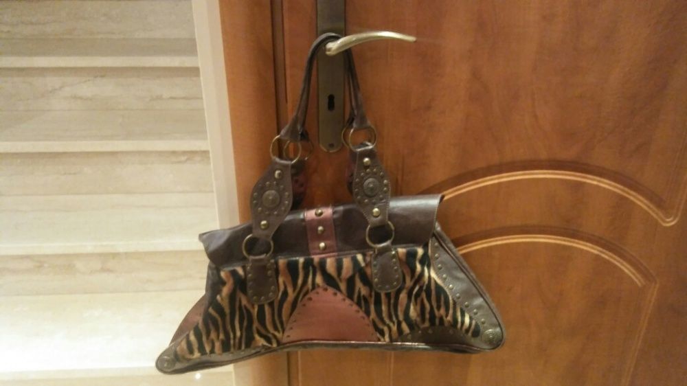 Torebka skórzana Laura Biagini Jeans vintage boho elementy skóry pante