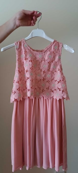 Conjunto "Vestido Mayoral + Bolero Branco e Cores" impecável!