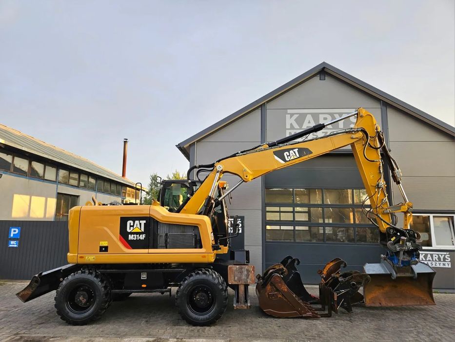 Caterpillar KOPARKA KOŁOWA CAT CATERPILLAR M314F M314 313 314 315 2018R ROTOTILT  CENA: 435.900 ZŁ NETTO, 4 szt łyżek + Widły do palet , ROTOTILT