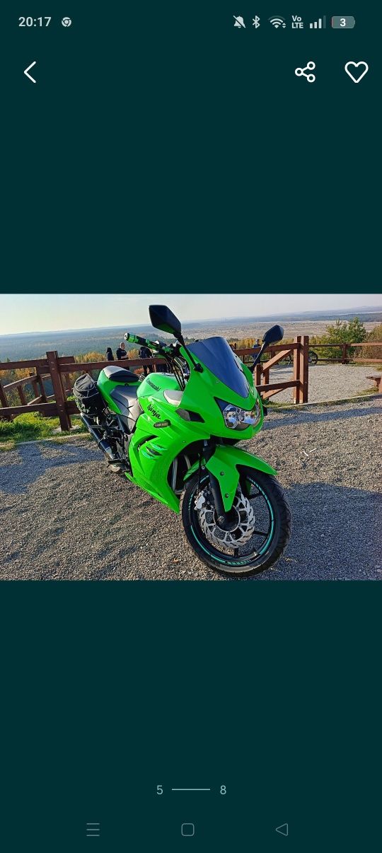 Kawasaki ninja a2 wzorowy stan doposażona niski przebieg obniżona