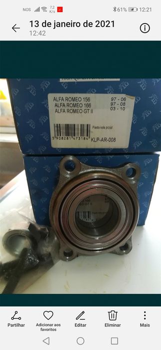 Rolamentos alfa romeo