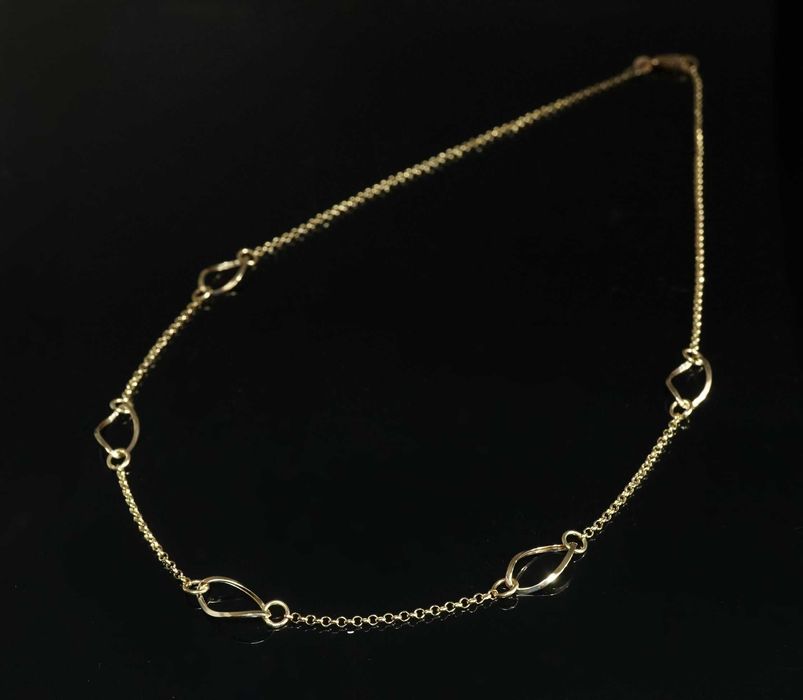 Złoto 585 - złoty łańcuszek Celebrytka