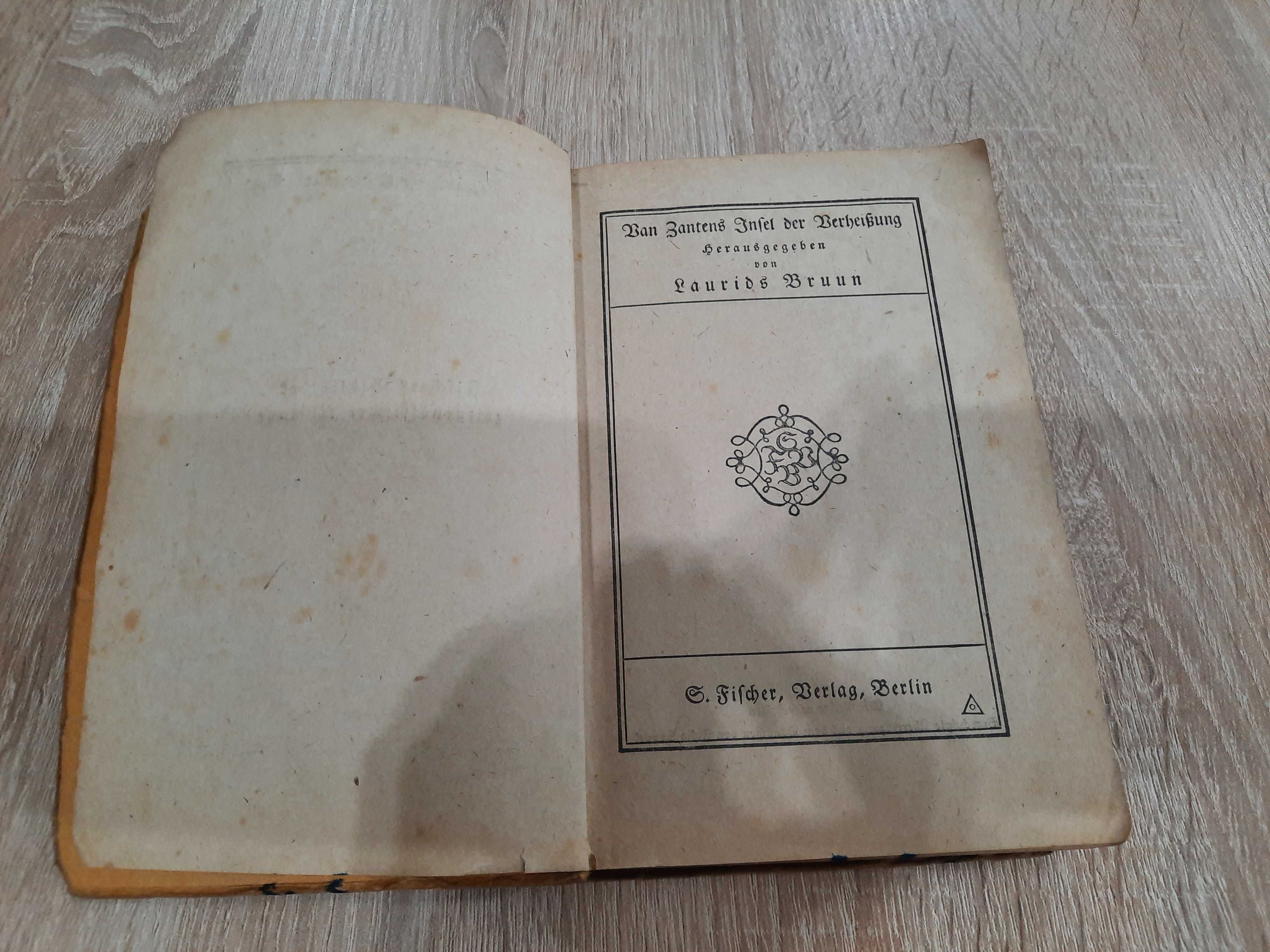 Stara książka 1920, Van Zantens Insel der Verheißung Laurids Bruun