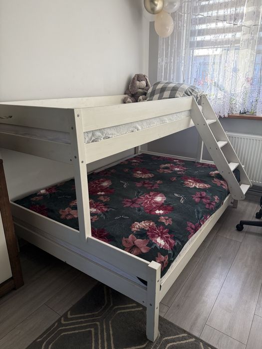 Łoóżko piętrowe białe