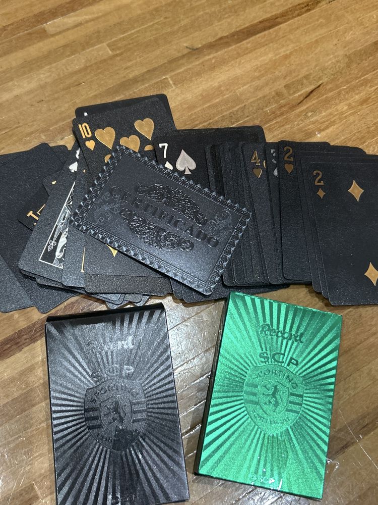 Baralho de cartas Sporting Verdes/ Pretas