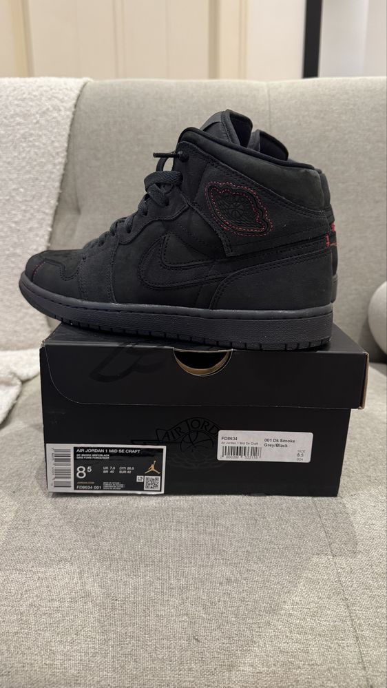 Air Jordan 1 Mid SE Craft tam 42