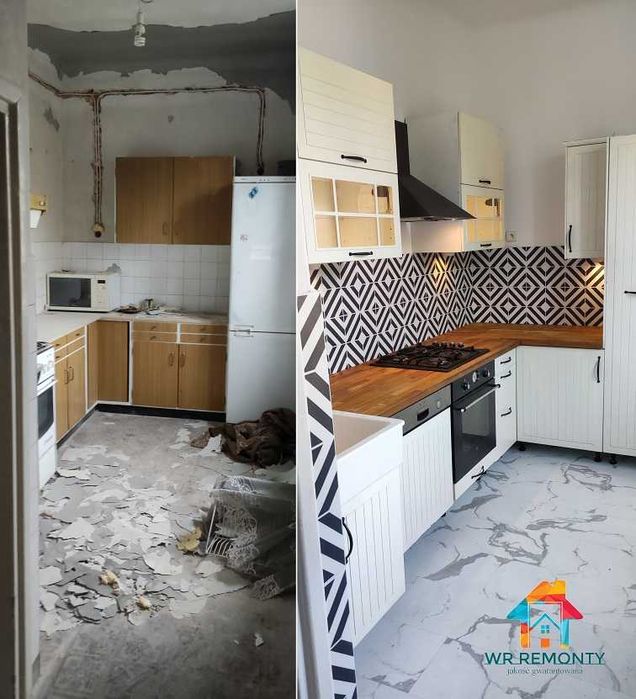 Remont łazienki kuchni malowanie tynkowanie układanie paneli płytek