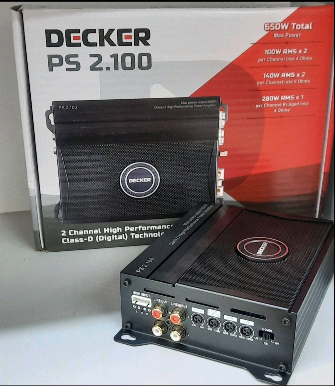 2-канальний автомобільний підсилювач DECKER PS 2.100
