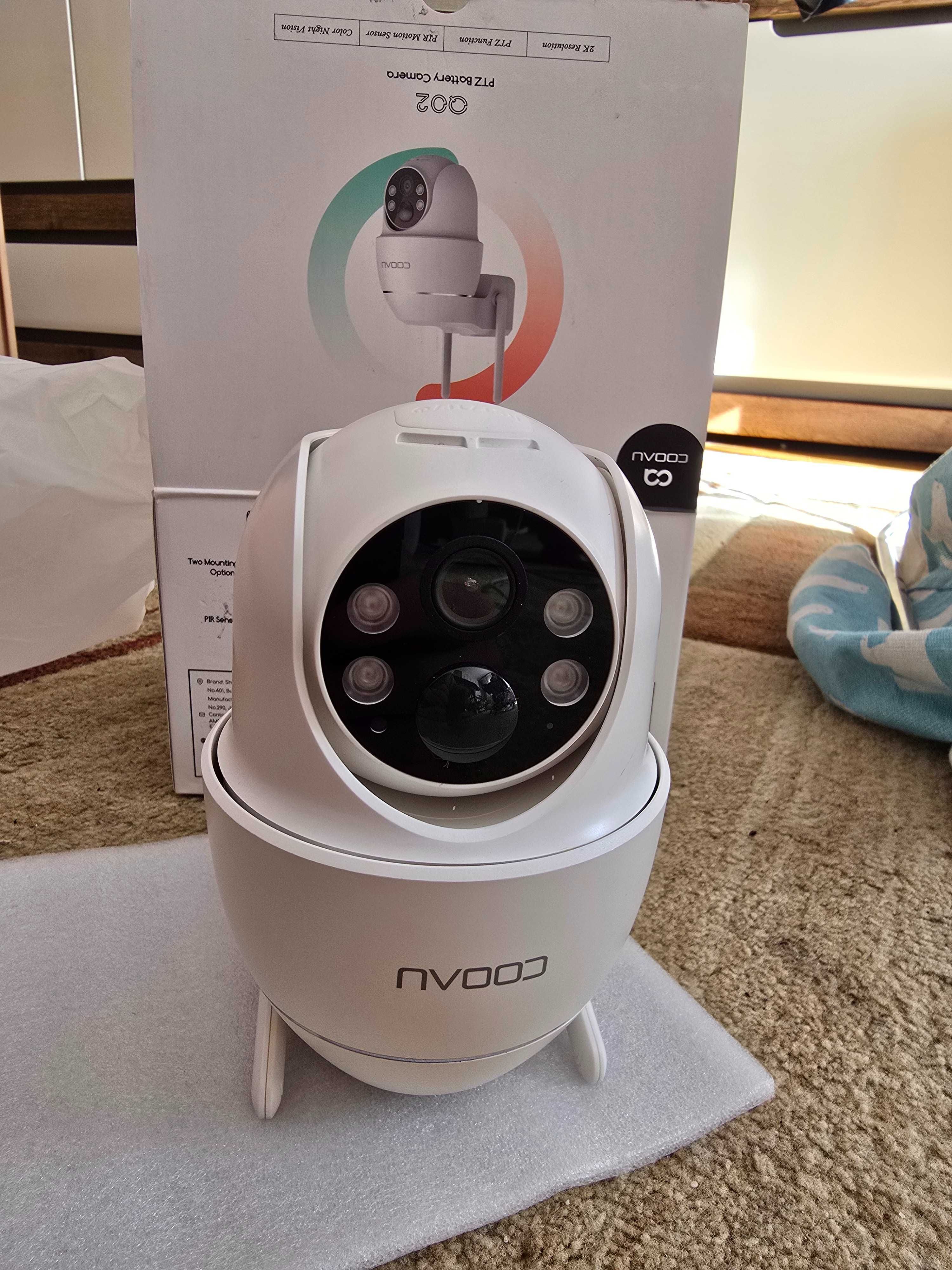 kamera zewnetrzna obrotowa wifi 2k 3mpx 4x zoom 5200mah do monitoringu