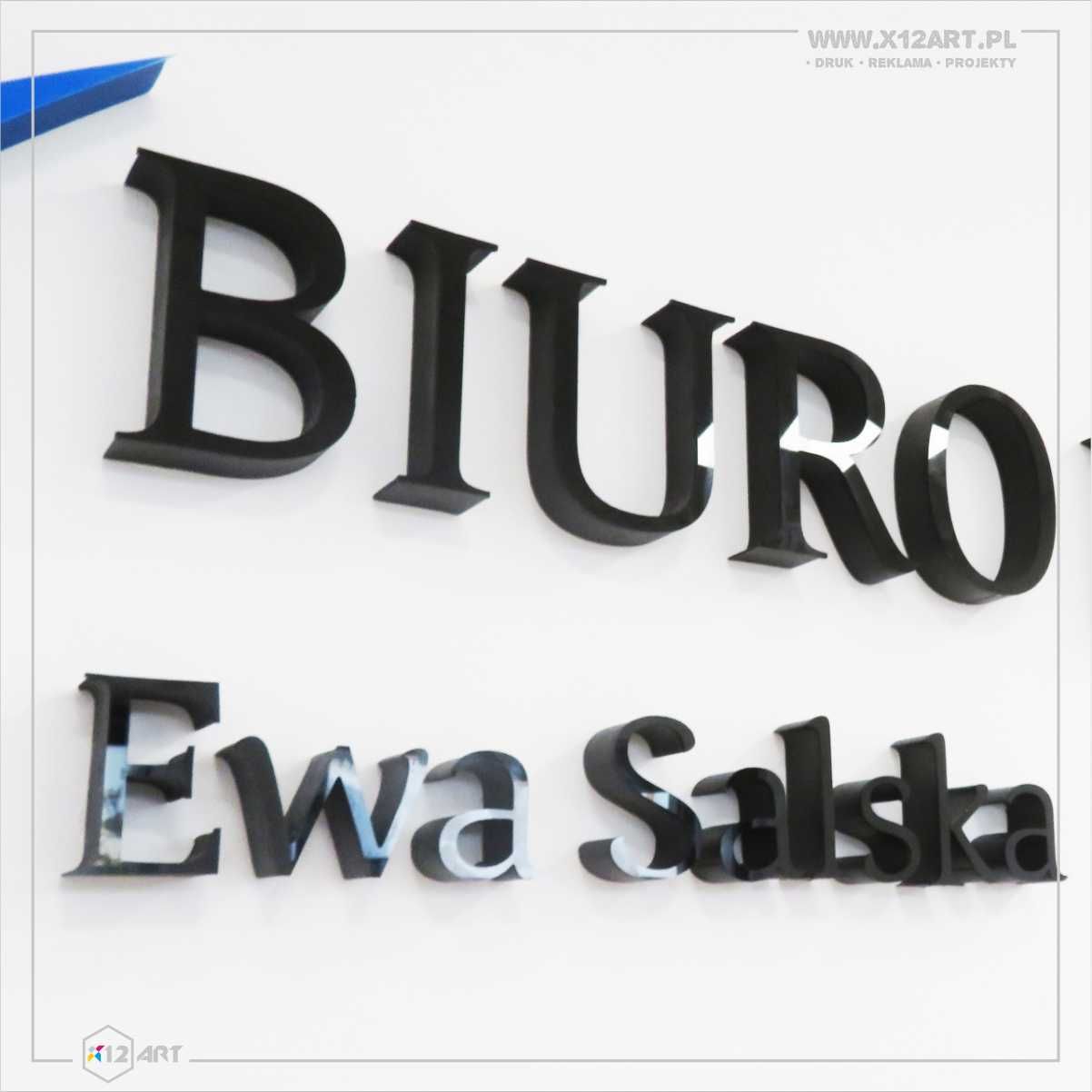 Litery ze Styroduru Przestrzenne Logo 3D Plexi REKLAMA zewnętrzna WAWA
