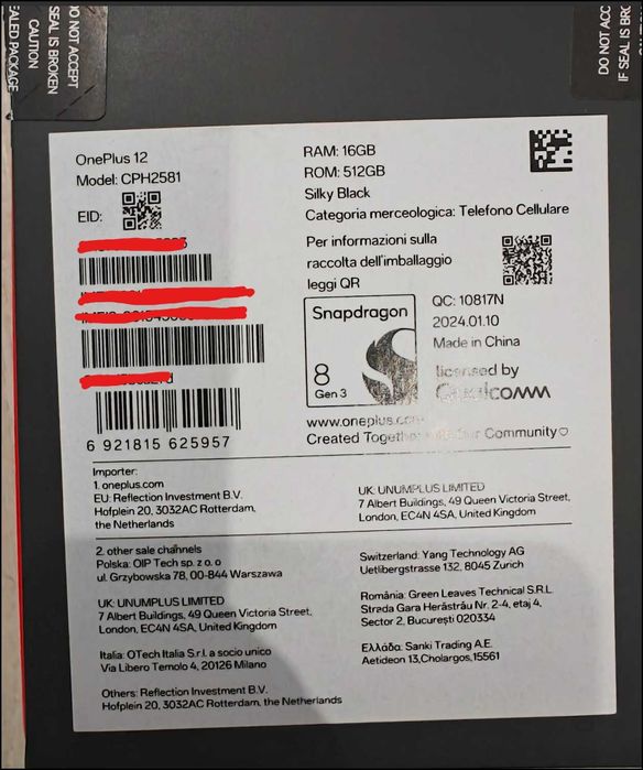 OnePlus 12 16GB / 512GB