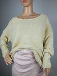 Ażurowy sweter sweterek pastelowy plus size 46 cotton Basic casual