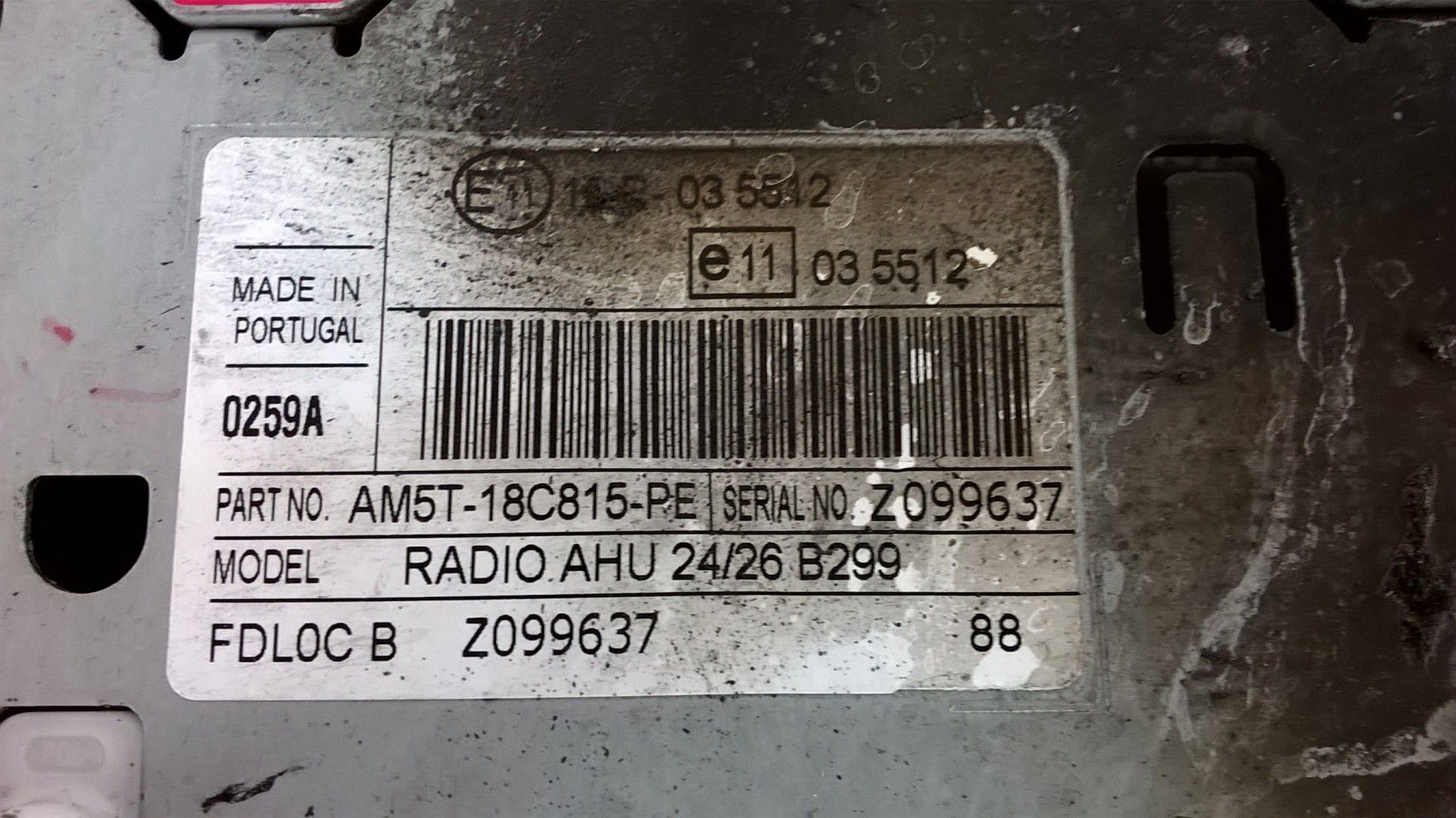 Rádio FORD FIESTA VI (CB1, CCN) 1.5 TDCi