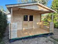dostępny od ZARAZ solidny domek drewniany + taras*6x4*24 m2*ściany34mm