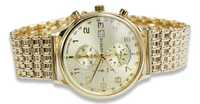 Złoty zegarek 14k 585 z bransoletą 88g męski Geneve mw005y&mbw013y W