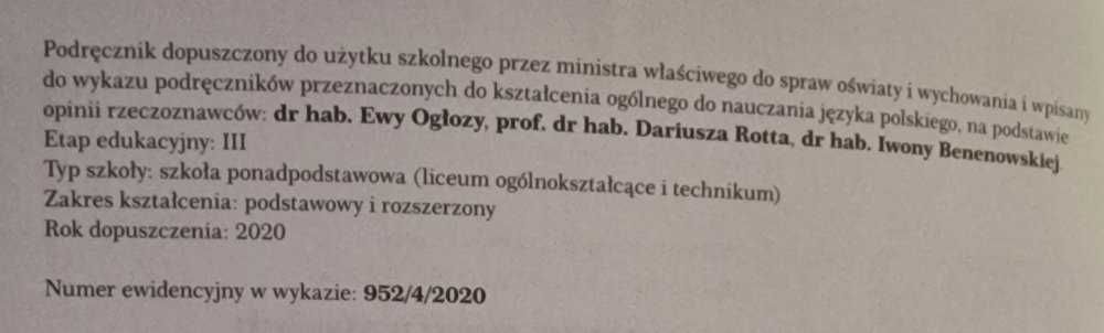 Język Polski - Oblicza Epok 2.2 - podręcznik klasa 2 WSiP