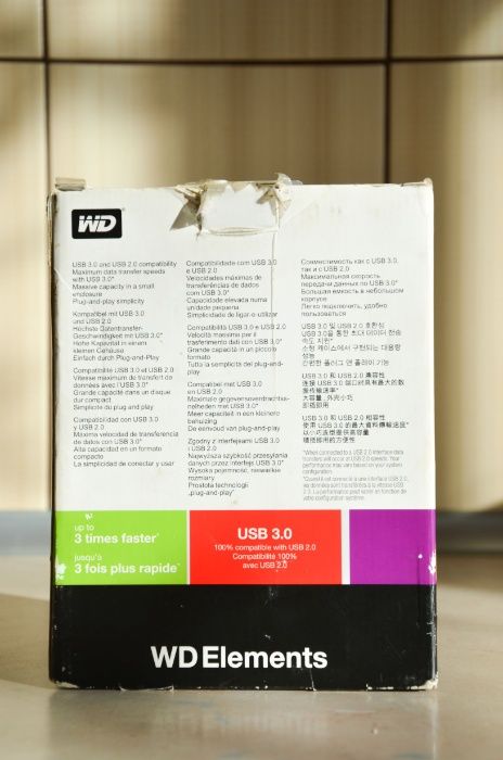WD Elements SE Portable 1 TB USB 3.0 External Hard Drive - WDBPCK0010B