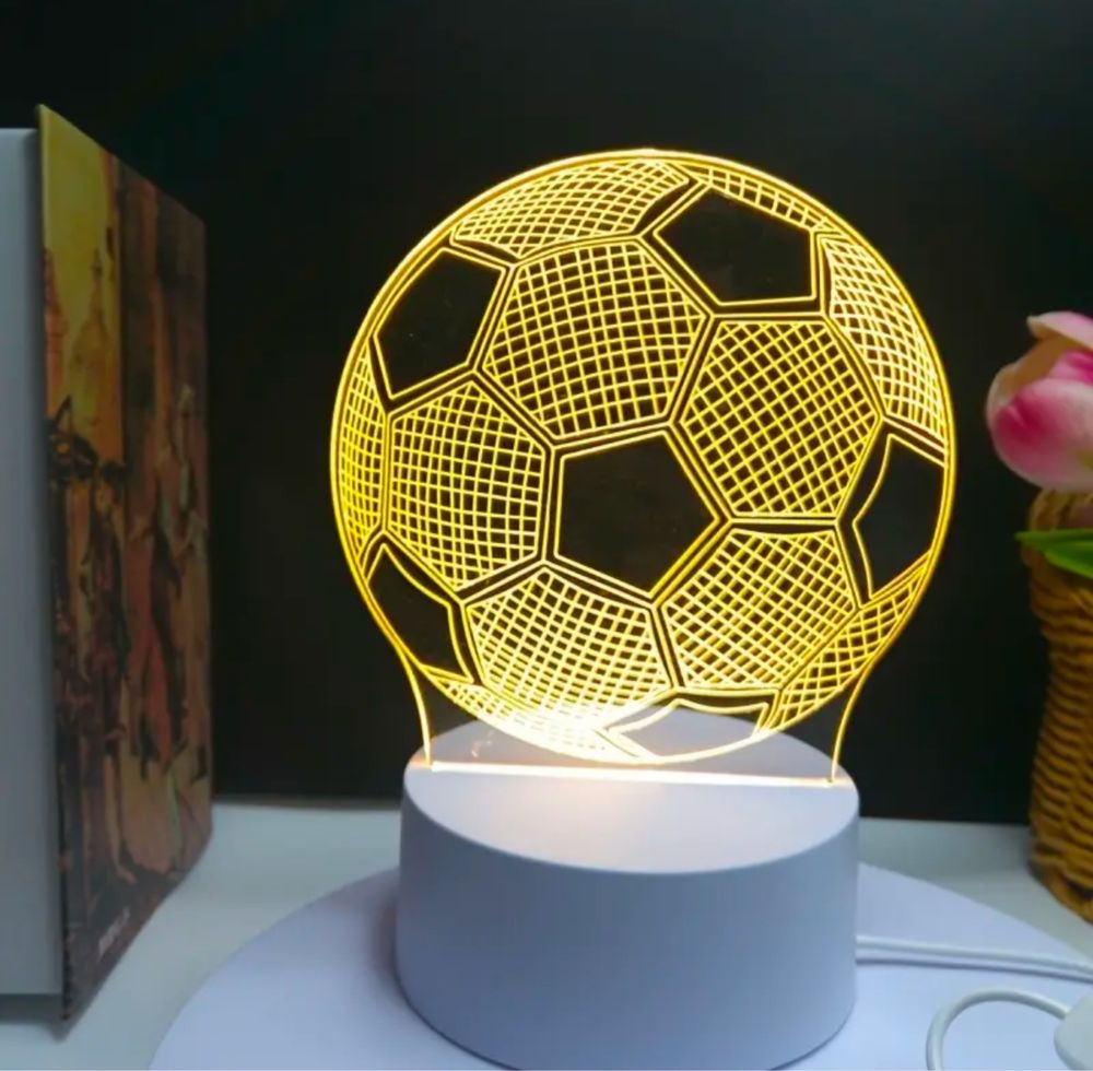 Lampka led nocna piłka nożna prezent sport
