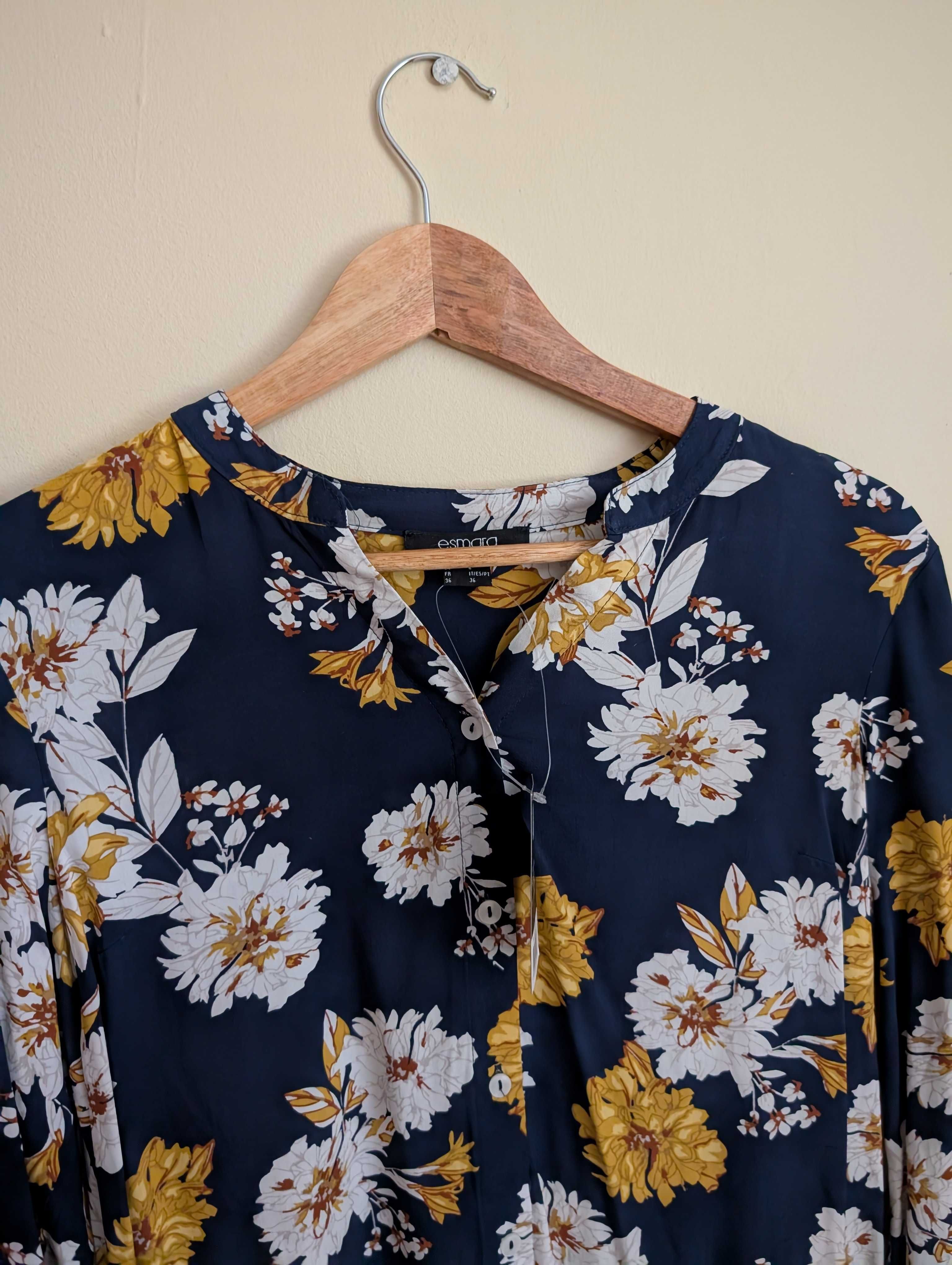 Granatowa, elegancka bluzka Esmara 34[XS]