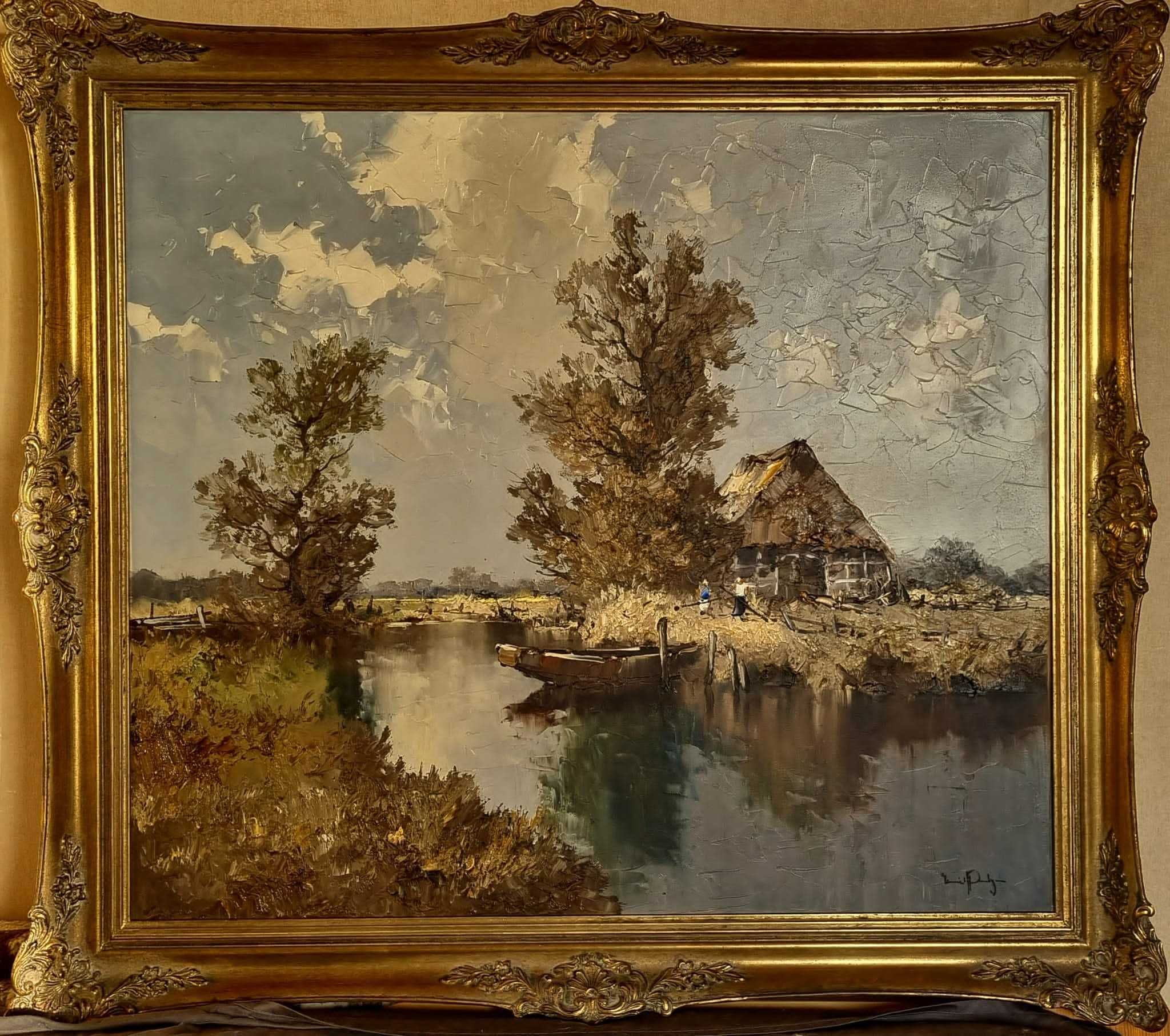 Nastrojowy pejzaż, olej/płótno, Erich Paulsen I poł. XX w.