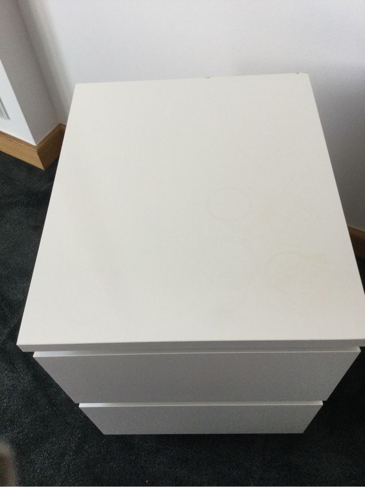 Ikea Malm - stolik stocny - komoda z 2 szufladami