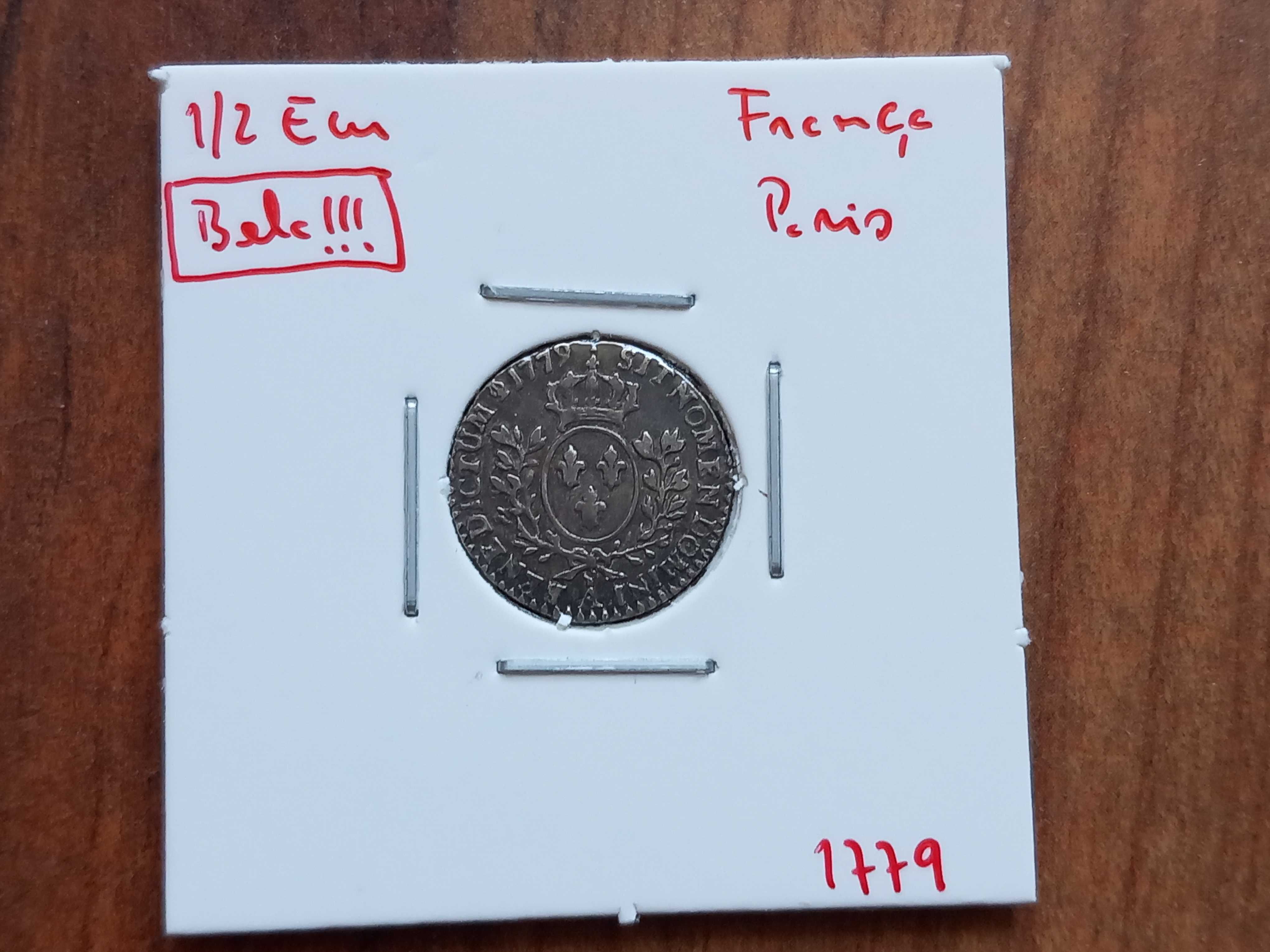 Moeda 1/2 Ecu França 1779 - Bela!!!