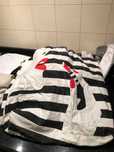saco sephora branco e preto
