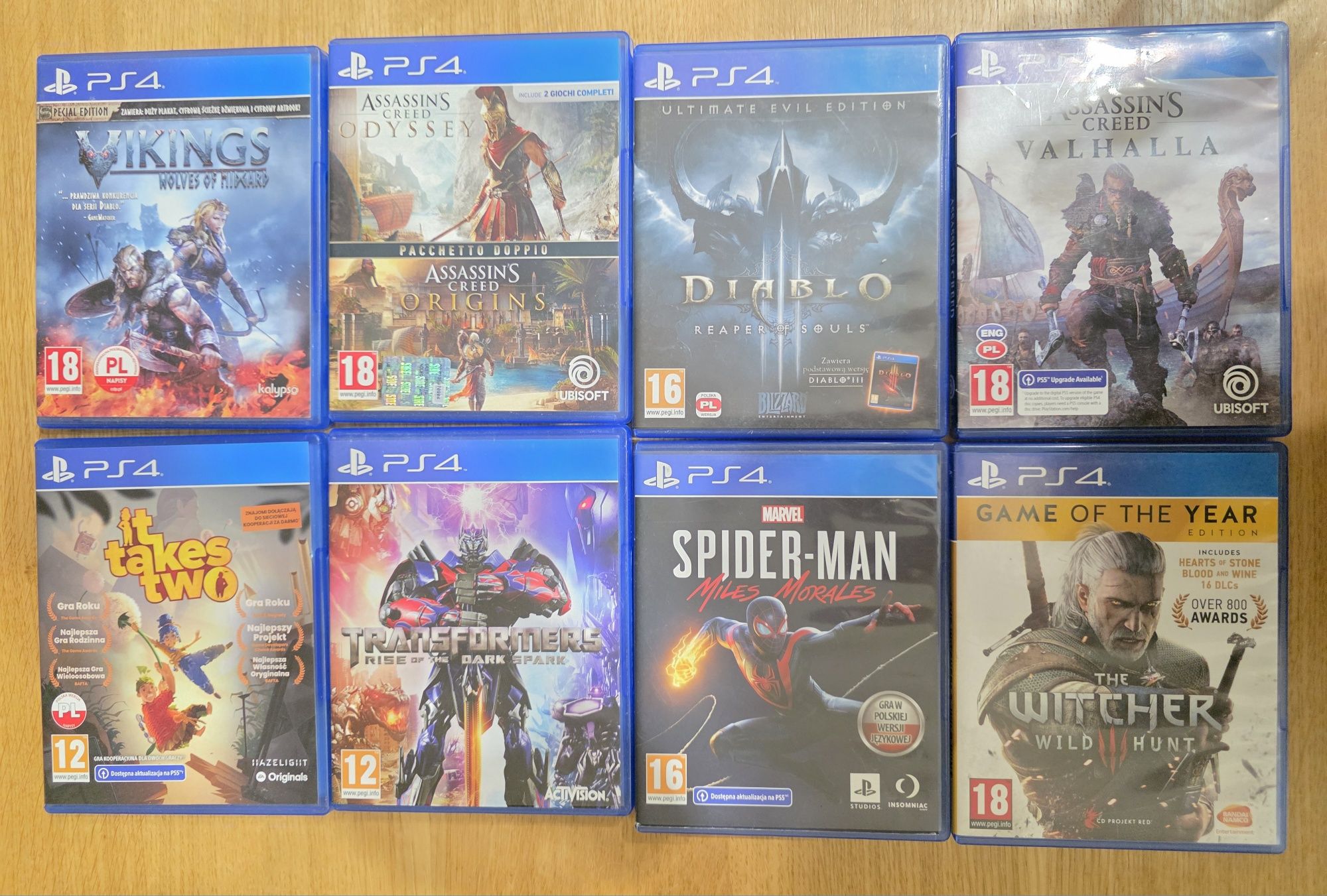 Gry PlayStation 4 5 spider man wiedźmin assassin diablo it takes two