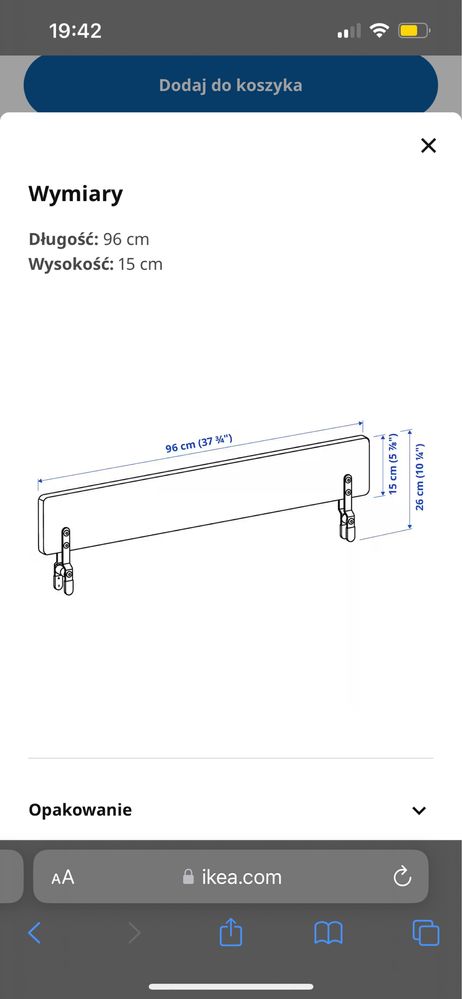 Barierka do lozka ikea nattapa