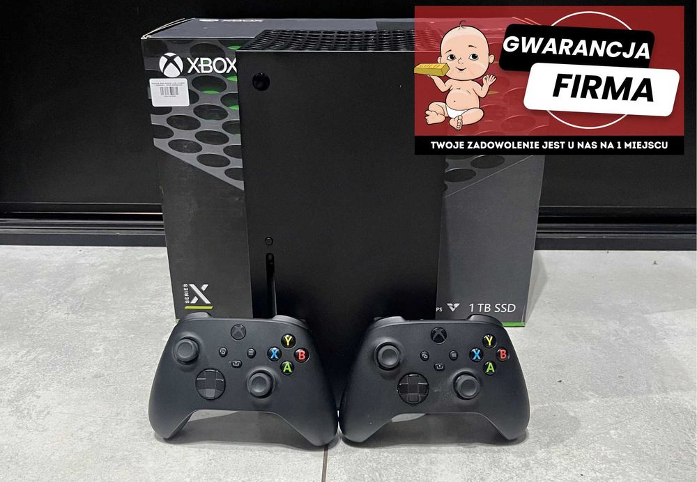 Konsola XBOX Series X + 2 pady | 1 TB | Gwarancja 12 miesięcy |
