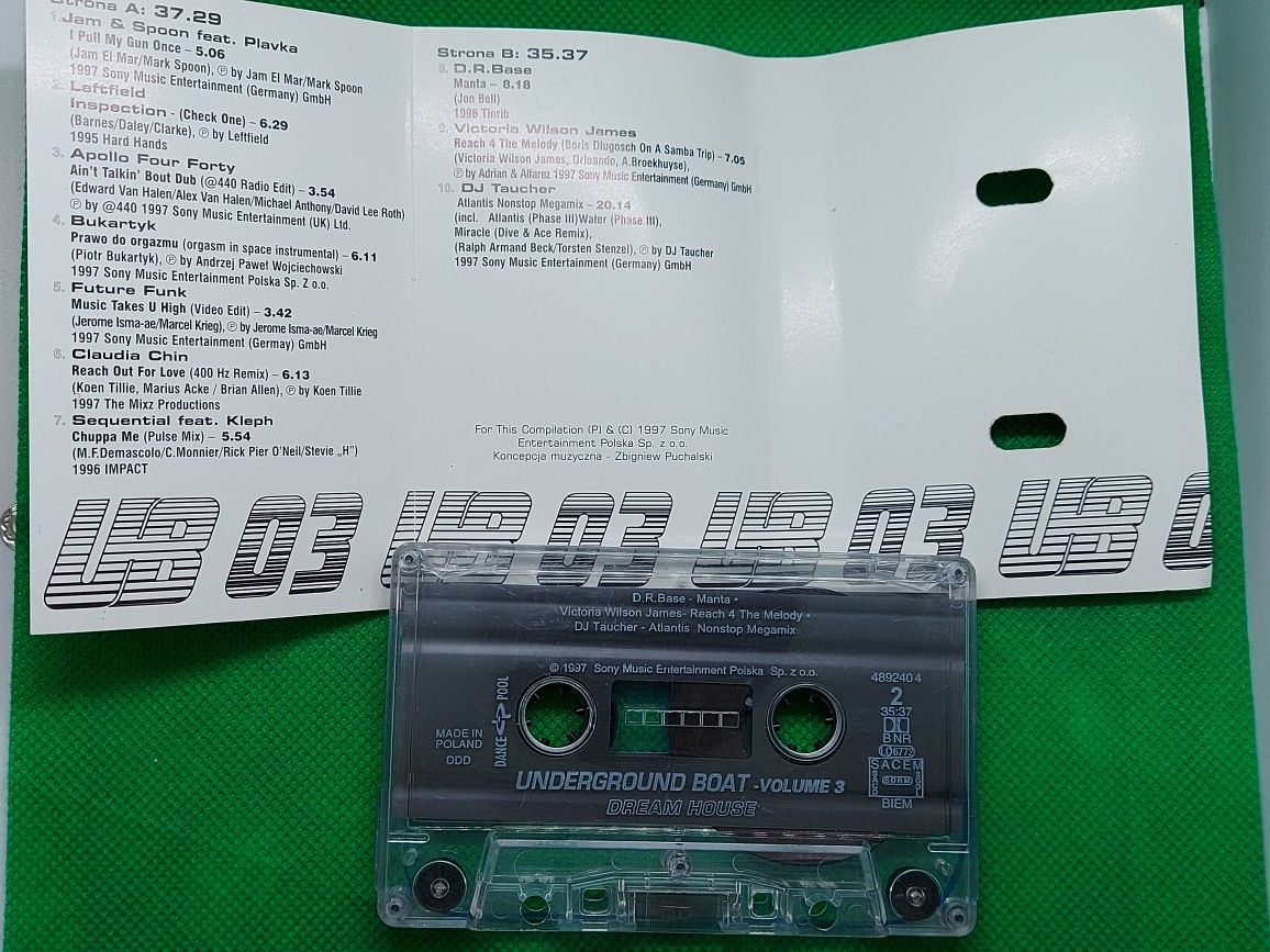 Kaseta Underground Boat Volume 3 Techno 1997r.